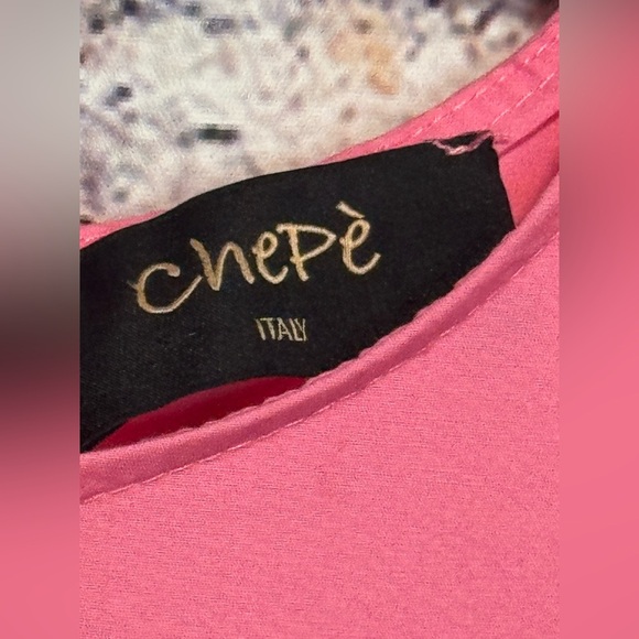 Chepe Ansaldo Made In Italy Cotton Pink Bright Dress Size Small - Picture 3 of 7